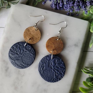 CLAY EARRINGS + lightweight + hypoallergenic + handmade + statement earring + Mother&#39;s Day + Christmas + Gift Idea