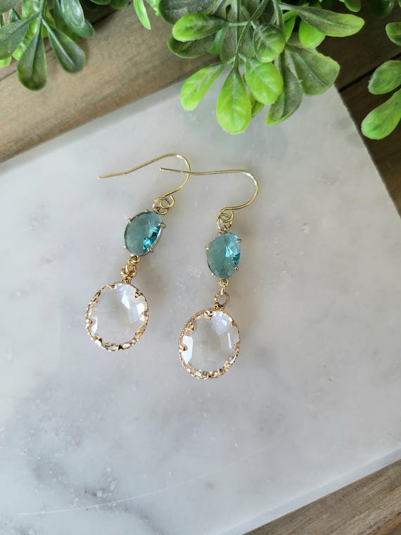 Aquamarine Gemstone Earrings