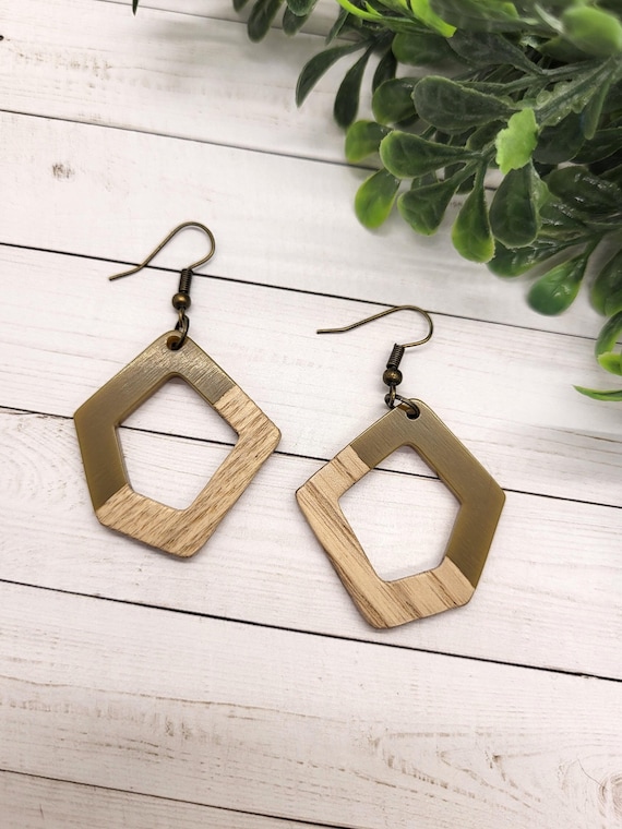 Abstract Hoop Earrings.