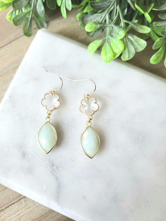 Natural Amazonite Earrings