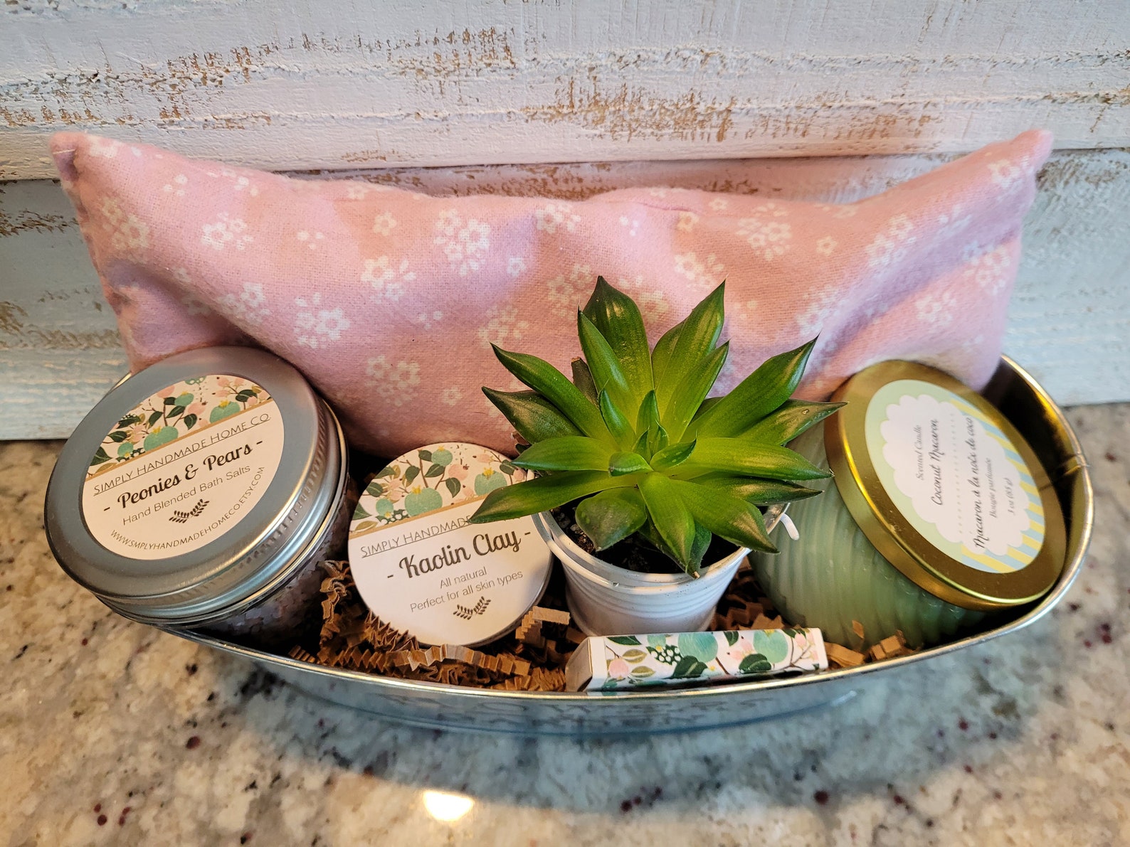 Succulent Gift Basket Gift Set Self Care Package Birthday Etsy