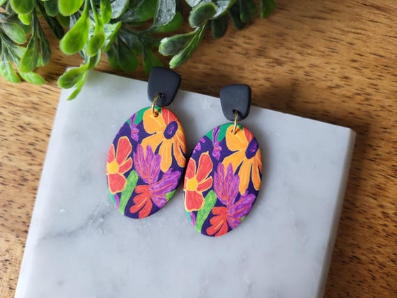 Bold Floral Earrings