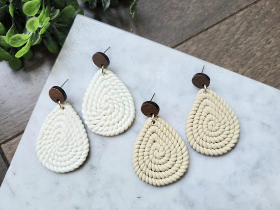 Neutral Rope Pattern Earrings