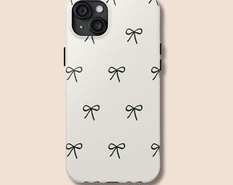 Black Bow Pattern Phone Case | Trendy Tough Phone Cases