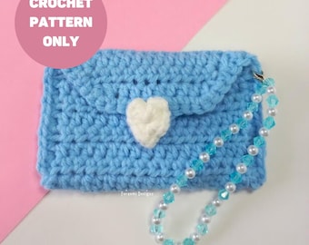 Crochet Love Letter Wallet Pattern, Easy Beginner Valentine (PDF Pattern)