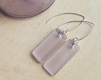 Purple Earrings | Customizable | Upcycled Vintage Bottle | Sterling Silver