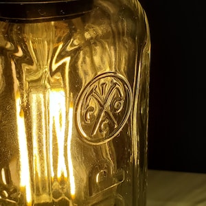 Whiskey Light | Upcycled Tin Cup Whiskey | Recycled Liquor Bottle Lamp | Hemp Rope Cord | Handmade in Idaho