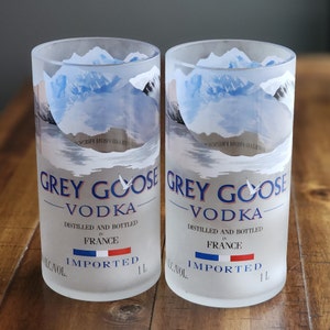 Recycled Glassware | Upcycled Grey Goose Bottle | Vodka Drinker Gift | Handmade | Sustainable