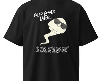 Unisex organic oversized high neck t-shirt