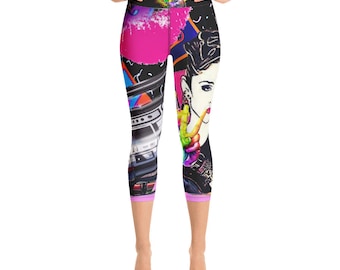 Yoga Capri Leggings “I Love 80s Woman”