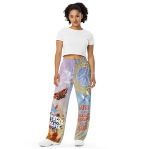 All-over print unisex wide-leg pants