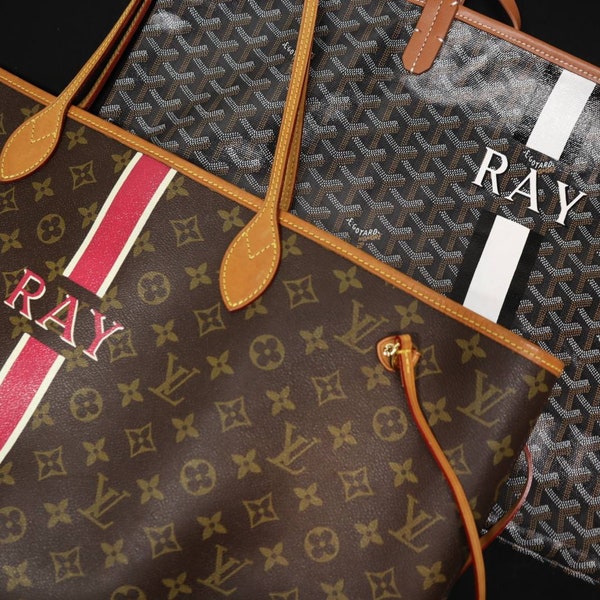 Personalized hand painting handbag,Monogrammed designer bag, Custom Painting on Bag, Monogrammed Hand painted,*Customer provides a bag *