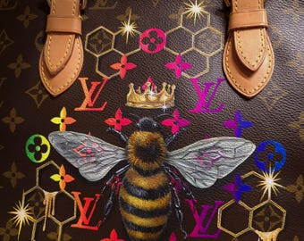 Customer provides bag, Custom handpainted on bags, Customize handbag, Custom painted handbag, Custom hand painted bag