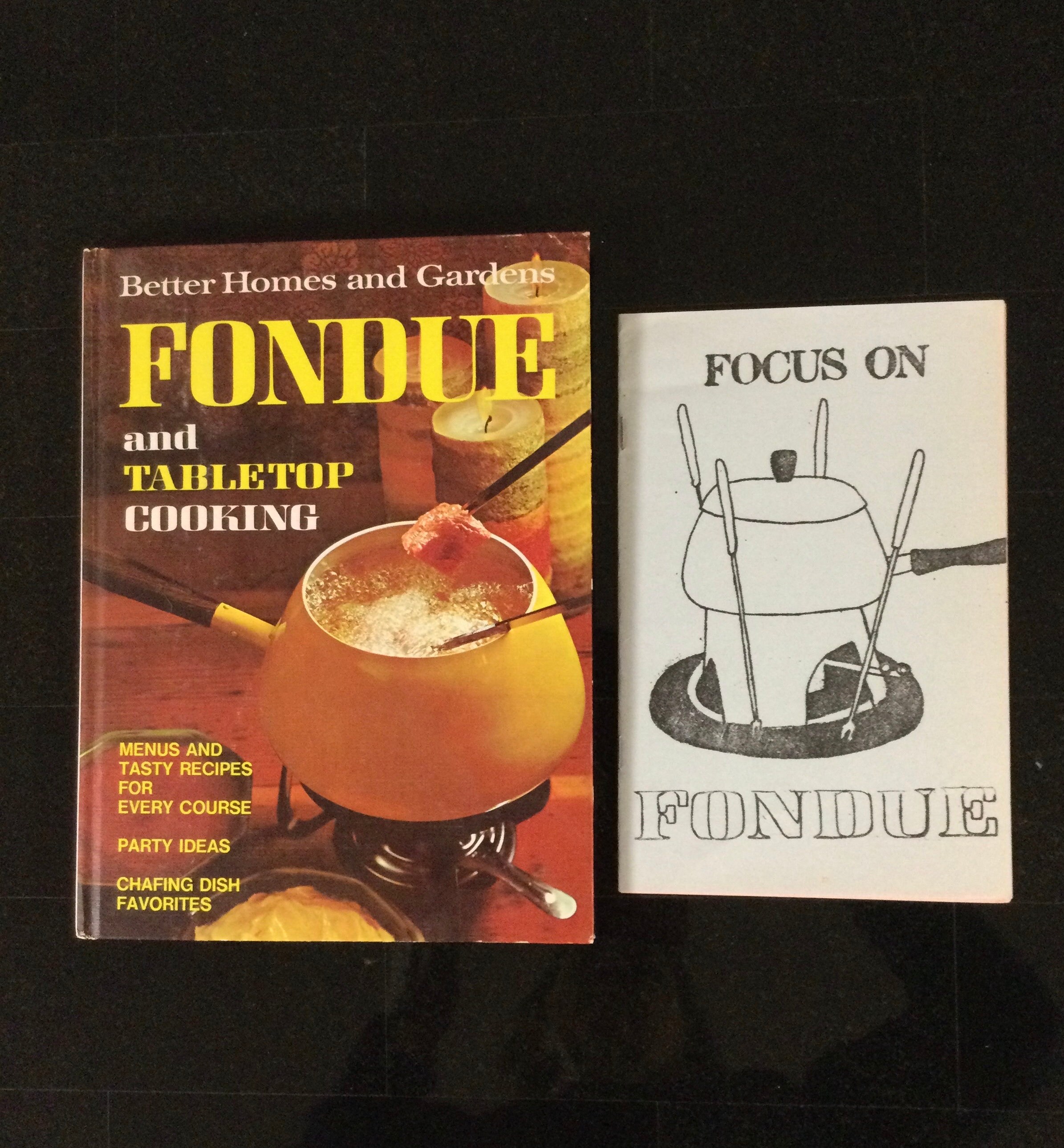 Vintage Better Homes and Gardens Cookbook Fondue Hardcover & Focus on