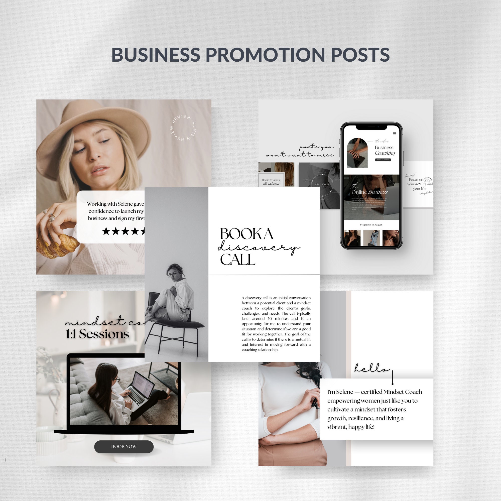 Mindset Coach Instagram Post Template Canva Life Coach Editable Canva ...