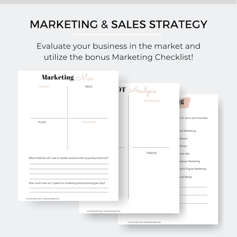 Business Plan Template Business Planner Small Business Etsy