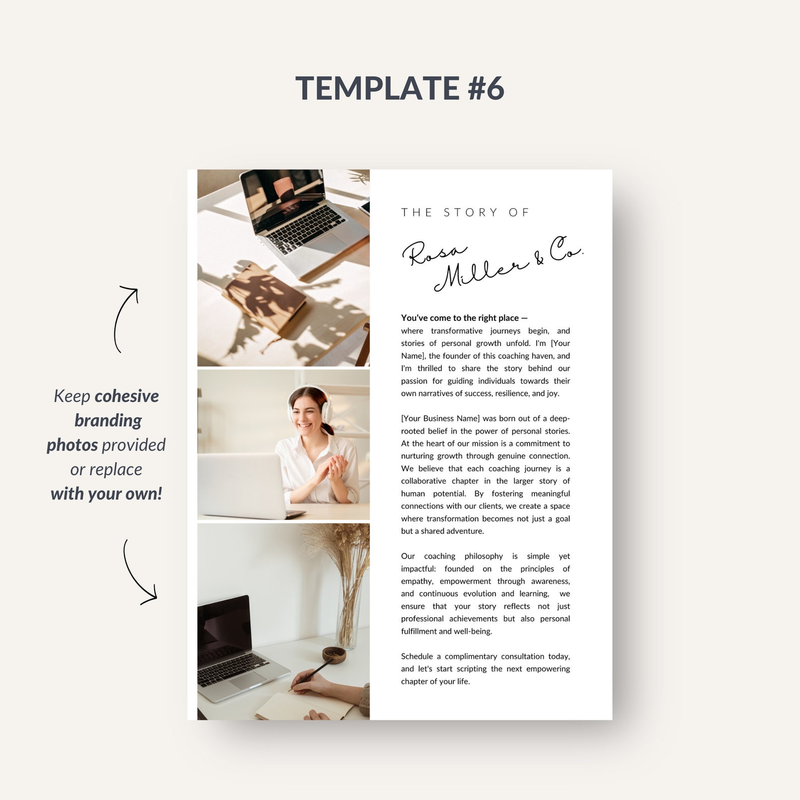 About Me Template About Me Page Canva Business Template Meet the Team ...