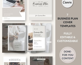 Business Plan Cover Template Cover Page Template Bearbeitbarer Business Plan Workbook eBook Template Canva eBook Cover Page Small Business Plan