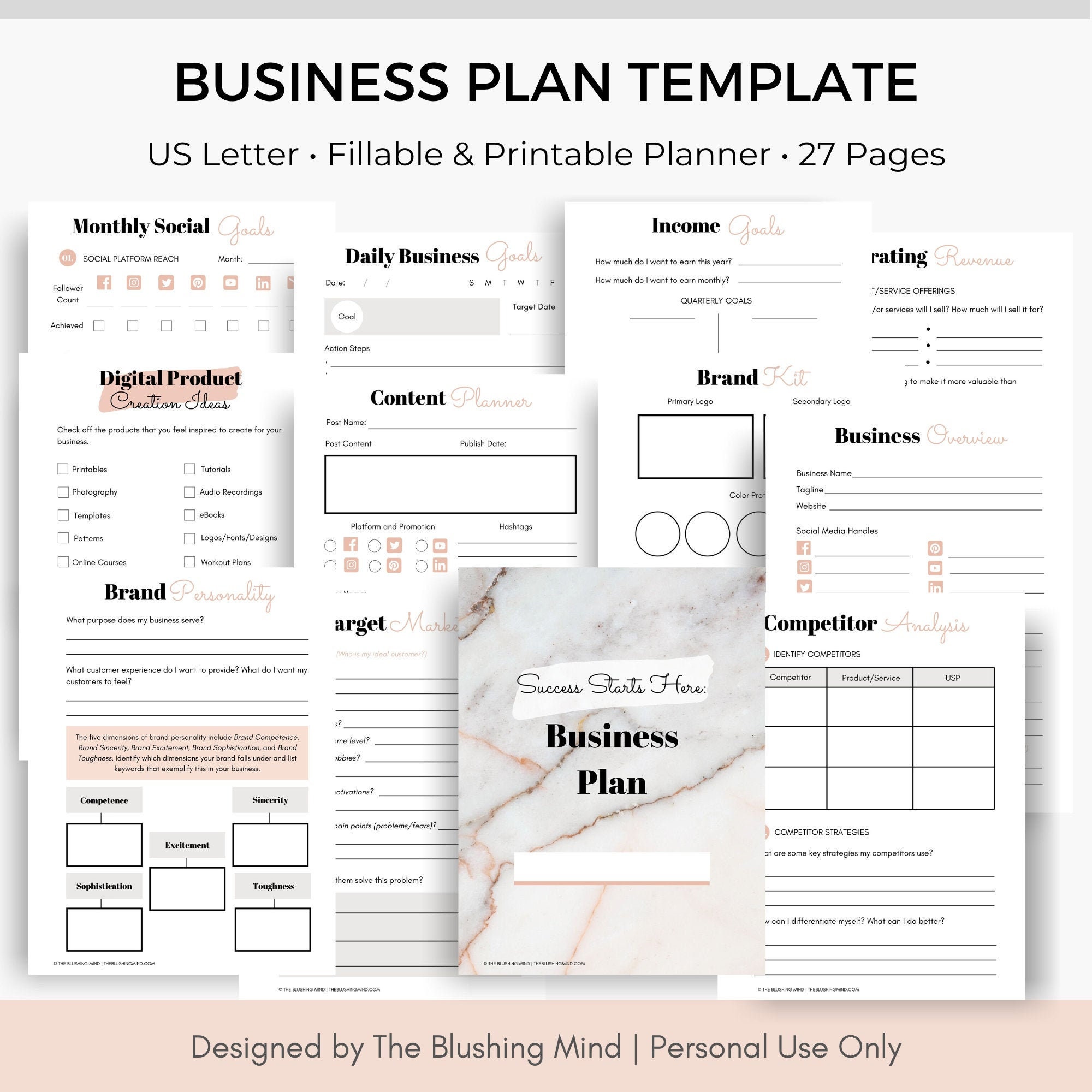 etsy business plan template free