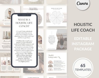 Holistic Coach Wellness Coach Spiritual Life Coach Editable Instagram Post Templates  Canva Social Media Mindset Tools Mindfulness Posts