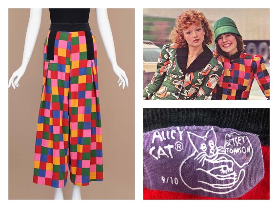 Betsey Johnson Alley Cat Corduroy Rainbow Checker