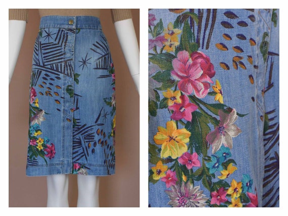 kenzo denim skirt