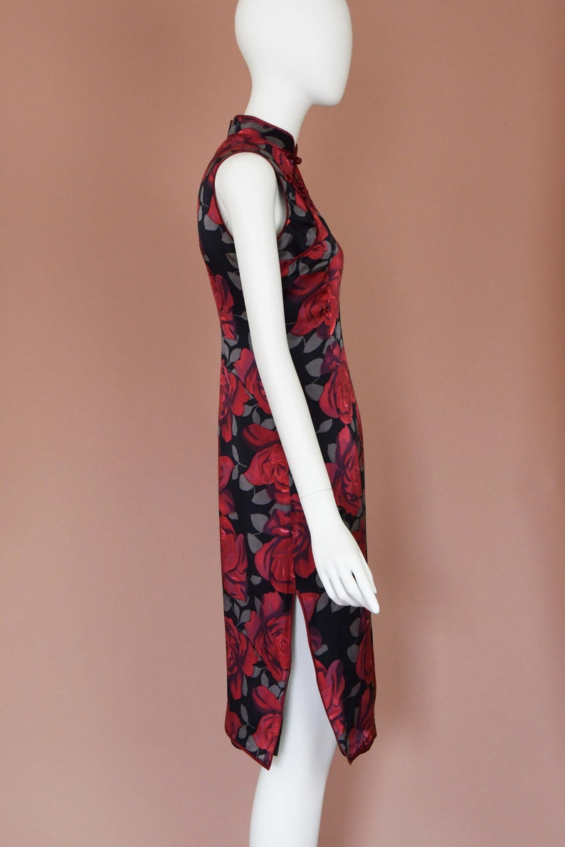 Vintage Rose Print Cheongsam