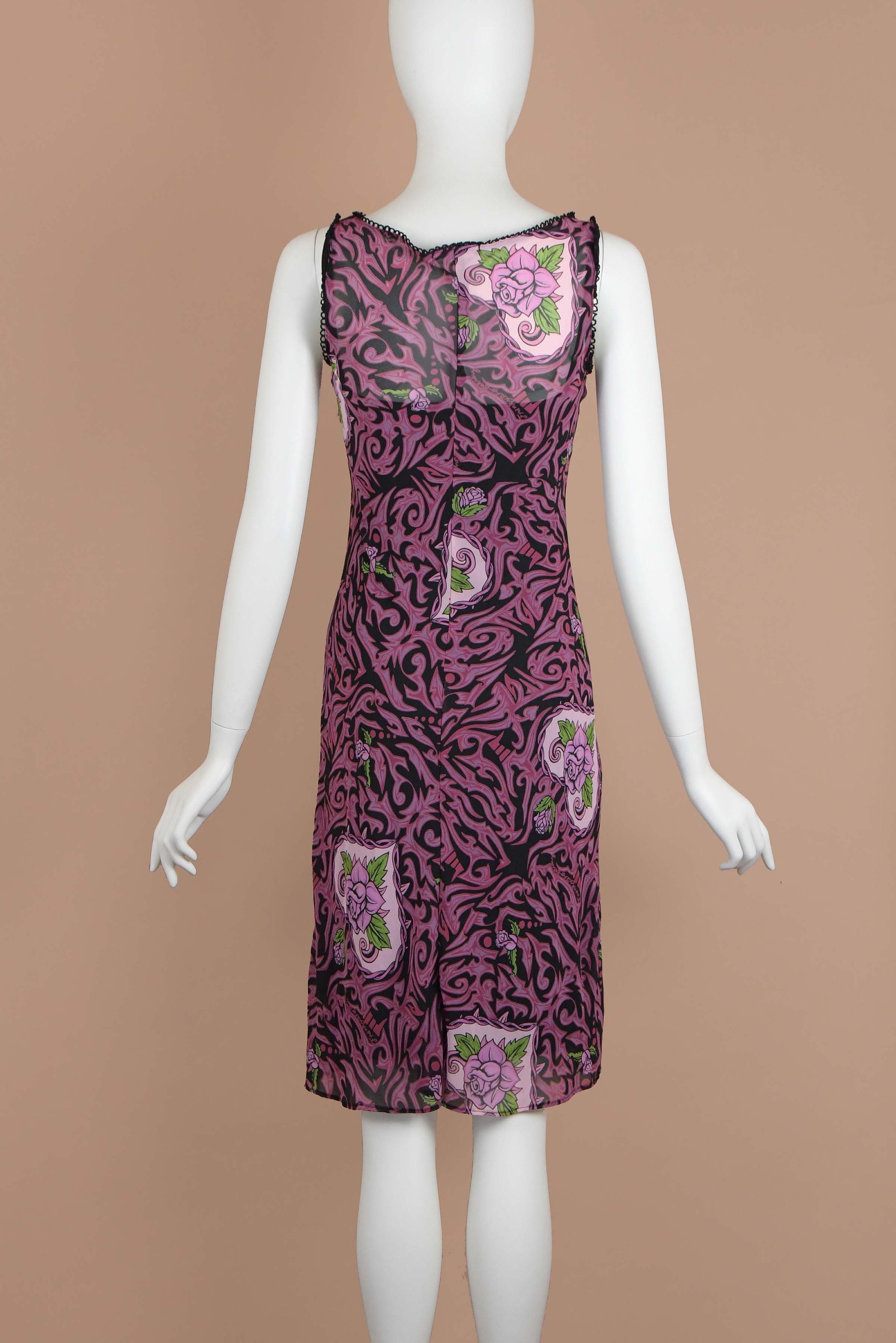 VTG!90s ベッツィジョンソン　Franky for Betsey\" ワンピ Vintage Y2K Betsey Johnson Franky Tattoo Graphic Sleeveless
