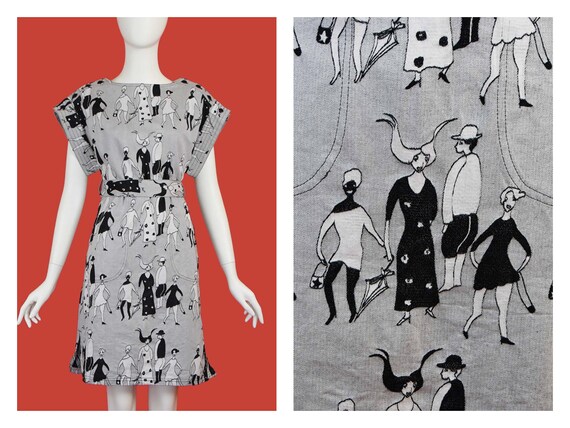 Tsumori Chisato People Denim Jacquard Dress