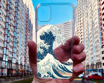 Kanagawa Wave iPhone Case: Surf Art, Clear Protective Cover