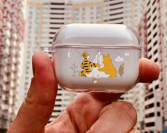 Pooh Bear & Friends Airpods Case: Clear Plastic Silicone Cover
