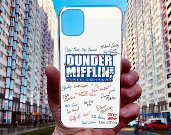 The Office TV Show Phone Case: Dunder Mifflin Autograph Design