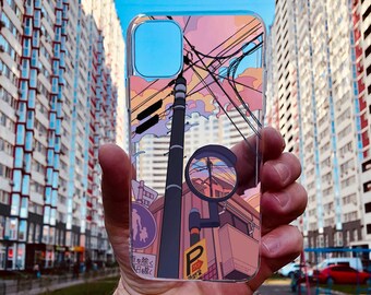 Anime Town Japan Phone Case: Protective Slim Design