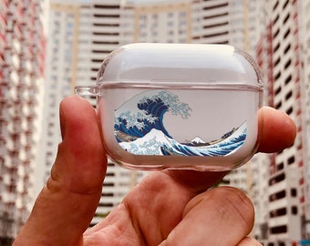 Wave Airpods Case, Clear Protective Cover