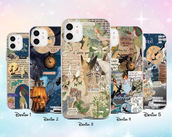 Peter Pan Collage Phone Case, Tinker Bell, Neverland Design
