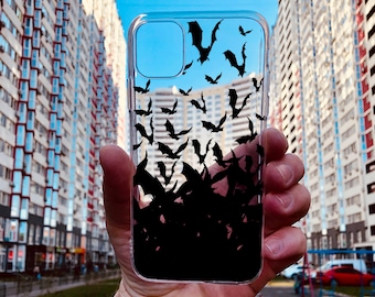 Bat Halloween iPhone 17/16/15 Case: Collage Design, Slim Protective Cover