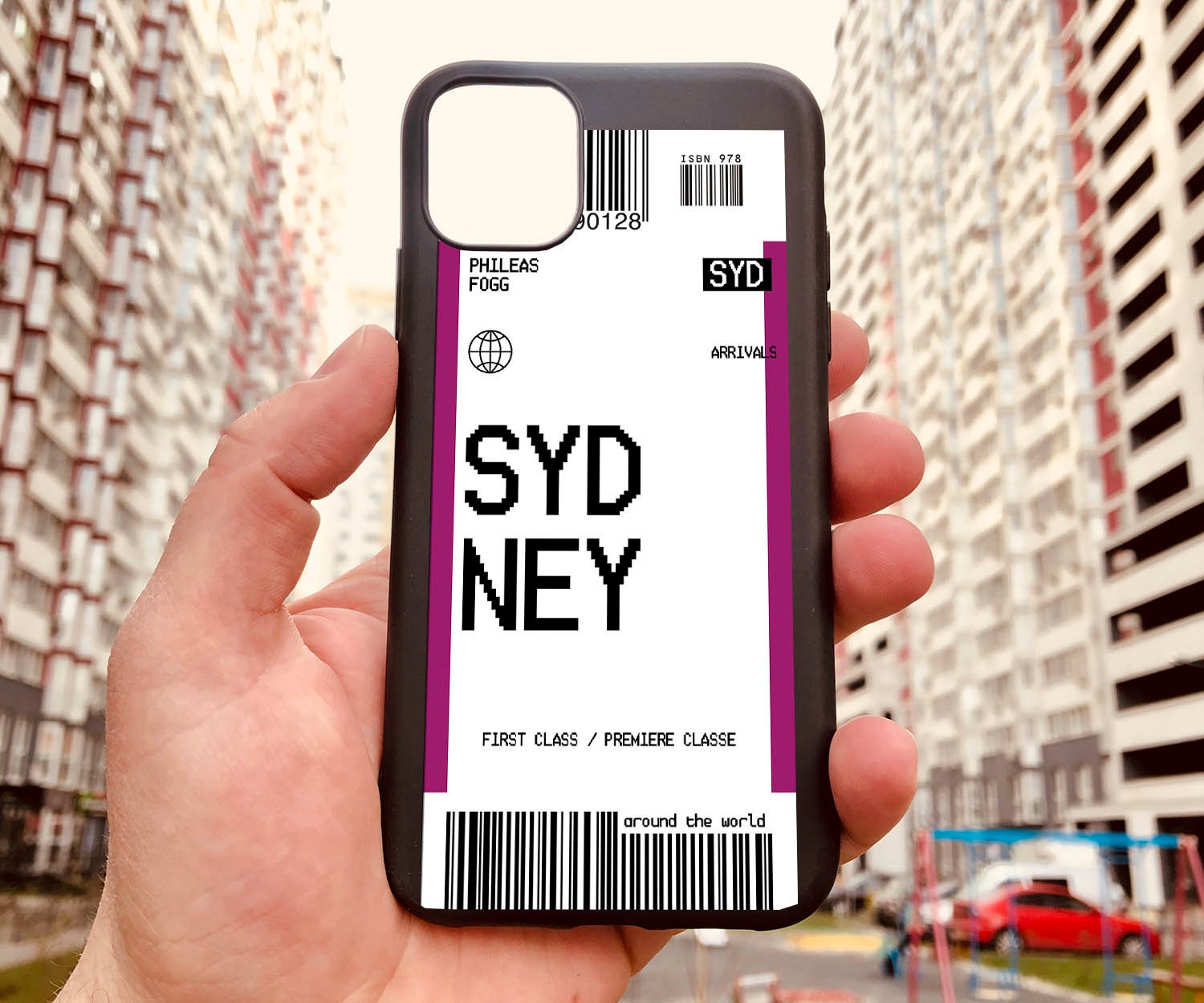 Sydney Cute Soft Ins Plane Ticket Phone Case Cover for iPhone | Etsy