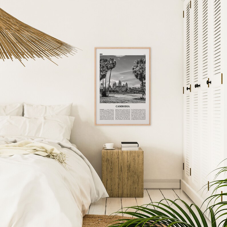 Asia Cambodia Poster Phnom Cambodia Print Black and White Cambodge Cambodia Photo Cambodia Decor Kampuchea Penh Cambodia Wall Art