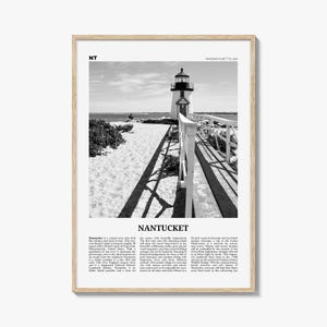 Nantucket Print Black and White, Nantucket Wall Art, Nantucket Poster, Nantucket Photo, Nantucket Wall Décor, Massachusetts, USA