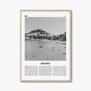 Rhodes Print Black and White, Rhodes Wall Art, Rhodes Poster, Rhodes Photo, Rhodes Wall Décor, Rhodes Island, Greece, Ρόδος, Ελλάδα