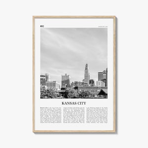 Kansas City Print Black and White No 2, Kansas City Wall Art, Kansas City Poster, Kansas City Photo, Missouri, USA, United States