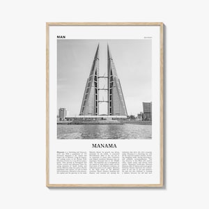 Manama Print Black and White, Manama Wall Art, Manama Poster, Manama Photo,  Bahrain, مملكة البحرين, Mamlakat al-Baḥrayn, Middle East