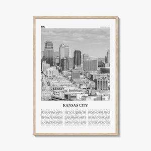 Kansas City Print Black and White No 1, Kansas City Wall Art, Kansas City Poster, Kansas City Photo, Missouri, USA, United States