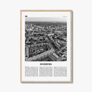Impressão de Duisburg em preto e branco, arte de parede de Duisburg, pôster de Duisburg, foto de Duisburg, decoração de parede de Duisburg, Alemanha, Alemanha, Düsseldorf