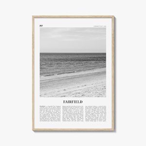 Fairfield Print Black and White, Fairfield Wall Art, Fairfield Poster, Fairfield Photo, Fairfield Wall Décor, Connecticut, USA United States