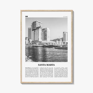 Santa Marta Print Black and White, Santa Marta Wall Art, Santa Marta Poster, Santa Marta Photo, Santa Marta Wall Décor, Colombia
