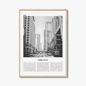 Chicago Print Black and White No 3, Chicago Wall Art, Chicago Poster, Chicago Photo, Chicago Decor, Illinois, USA, United States