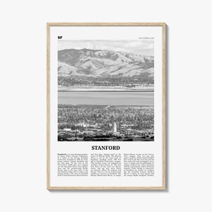 Stanford Print schwarz weiß, Stanford Wandkunst, Stanford Poster, Stanford Foto, Stanford Karte, Stanford Wanddekor, Kalifornien, USA