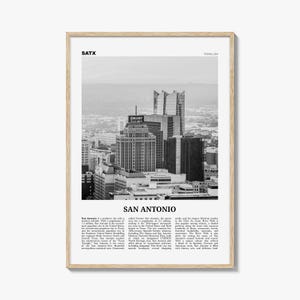 San Antonio Print Black and White No 2, San Antonio Wall Art, San Antonio Poster, San Antonio Photo, Texas, USA, United States, America
