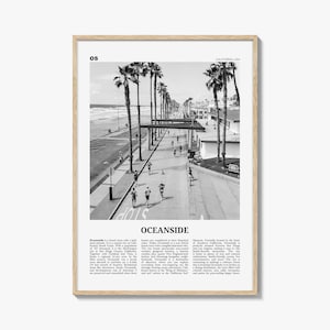Oceanside Print schwarz weiß Nr. 3, Oceanside Wandbild, Oceanside Poster, Oceanside Foto, Kalifornien, USA, Vereinigte Staaten